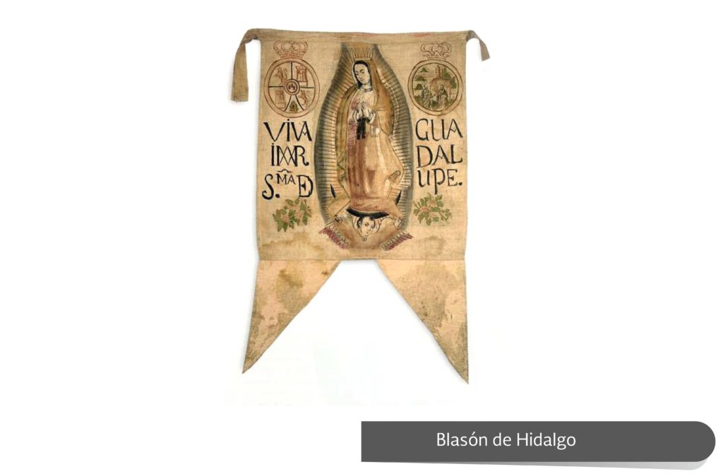 01 Primera de las banderas de México Estandarte Guadalupano